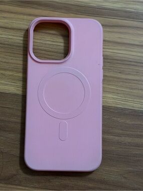 Pink Silicone MagSafe-Compatible Phone Case